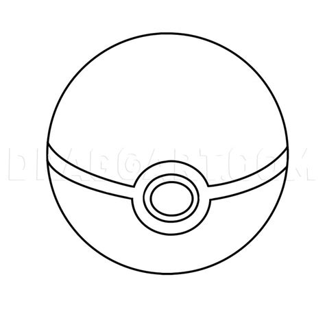 How To Draw A Pokeball Step By Step Drawing Guide By Zoralink