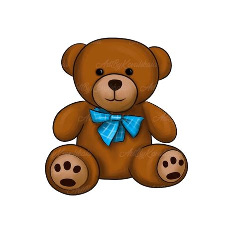 Teddy Bear Clipart Bear PNG Baby Shower Boy Digital | Etsy