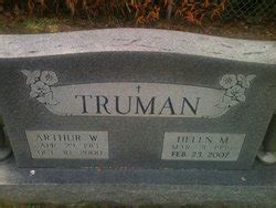 Arthur Woodrow Truman 1913 2000 Mémorial Find a Grave