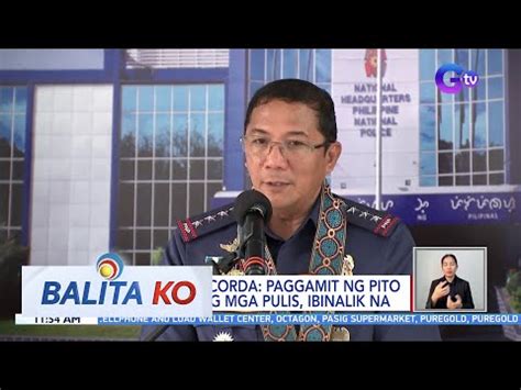 PNP Chief Acorda Paggamit Ng Pito At Batuta Ng Mga Pulis Ibinalik Na