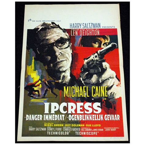 IPCRESS FILES Belgian Movie Poster '65 Michael Caine Harry Palmer