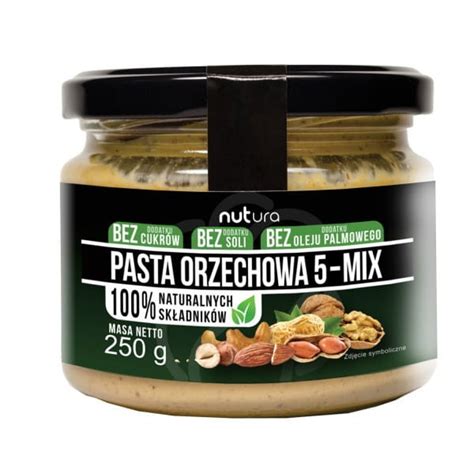 Pasta orzechowa mix 5 orzechów 250g NUTURA KREMY ORZECHOWE TAHINI