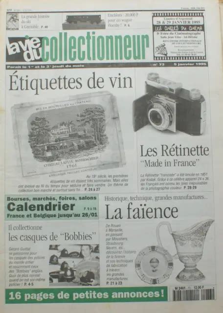 007142 LA vie du collectionneur Numéro 73 du 5 Janvier 1995