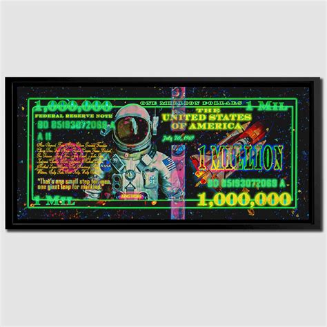 MILLION DOLLAR Bill Art Print on Canvas ASTRONAUT Space - Etsy