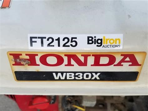 Honda Wb X Self Priming Trash Water Pump Bigiron Auctions