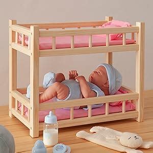 Wooden Doll Bunk Bed For Up To 14 Dolls Great Gift Perfect Doll