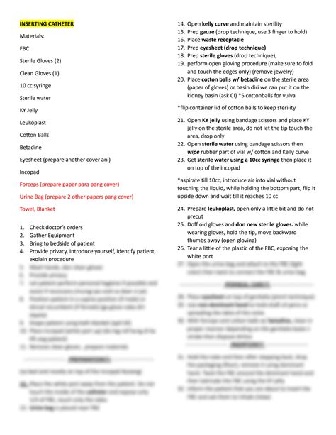SOLUTION: Catheterization donning doffing guide docx - Studypool