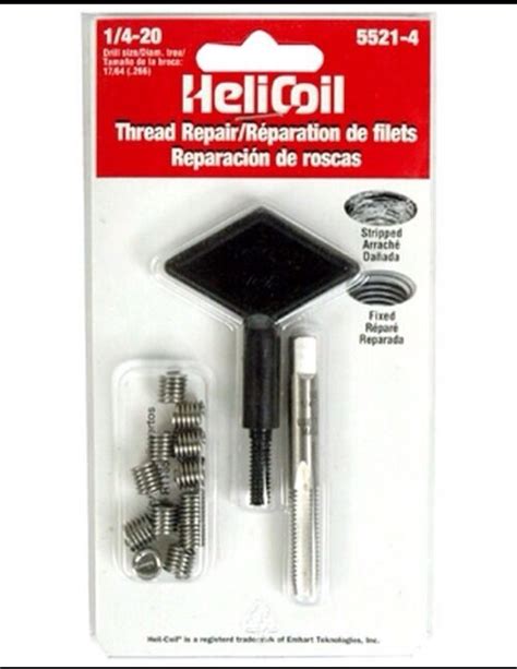 Helicoil 5521 4 1 4 20 Inch Coarse Thread Repair Kit Dwtool