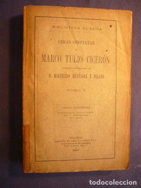 Marco Tulio Ciceron Obras Completas Tomo V Vendido En Venta