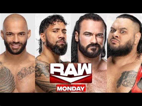 Drew McIntyre Vs Jey Uso Vs Ricochet Vs Bronson Reed WWE RAW 9 4 2024