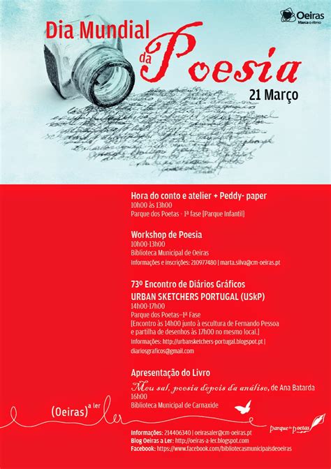 Dia Mundial Da Poesia - Oeiras a Ler: Dia Mundial da Poesia - 21 de março