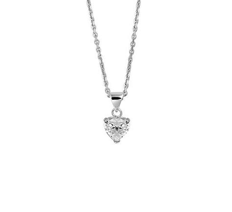 Zirkonia Hart Collier Echt Zilver Lavi Fashion Boutique