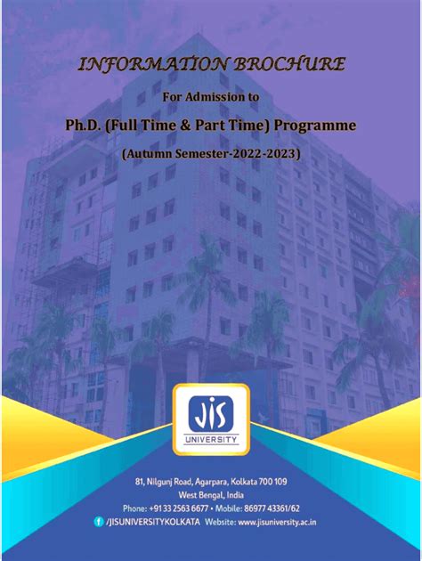 Fillable Online Information Brochure Ph D Admissions 202223 IIT