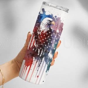 American Flag Skinny Tumbler Sublimation Th July Tumbler Etsy