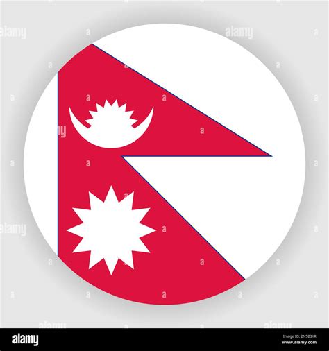 Nepal Flat Rounded Flag Icon Button Vector Stock Vector Image And Art Alamy