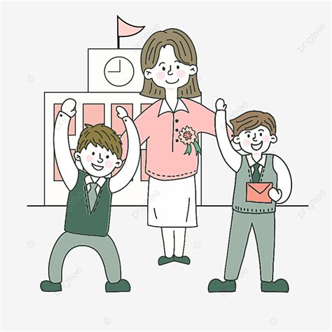 Hand Drawn Cartoon White Transparent Hand Drawn Cartoon Teachers Day