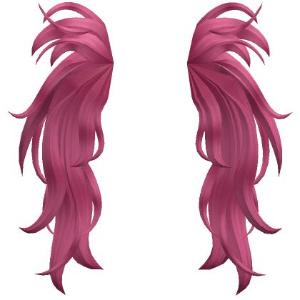 Messy Pigtail Extensions In Hot Pink Roblox