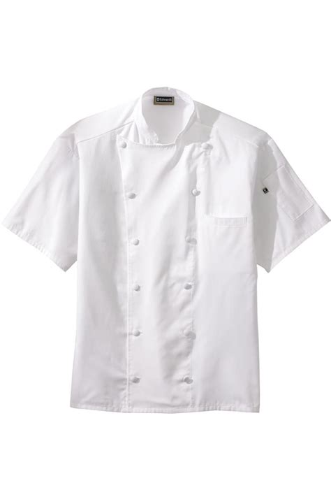 Edwards Mid Weight Back Mesh Classic Unisex Chef Coat 12 Cloth Buttons