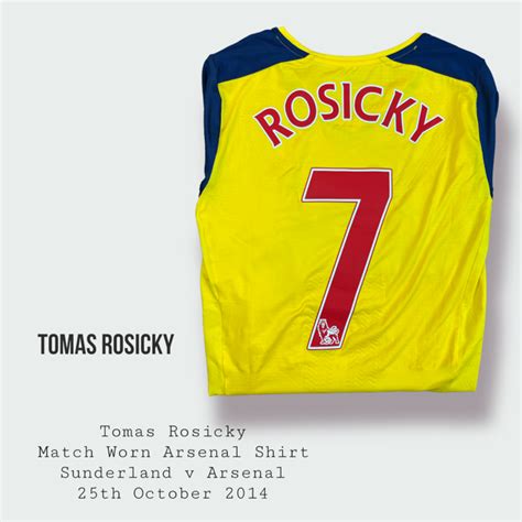 Tomáš Rosický Match Worn Arsenal Shirt 2014 - 2015 Season - Golden ...