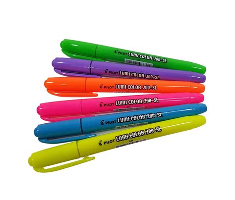 Kit De Canetas Caneta Marca Texto Lumi Color 200 Sl Pilot Kit 6