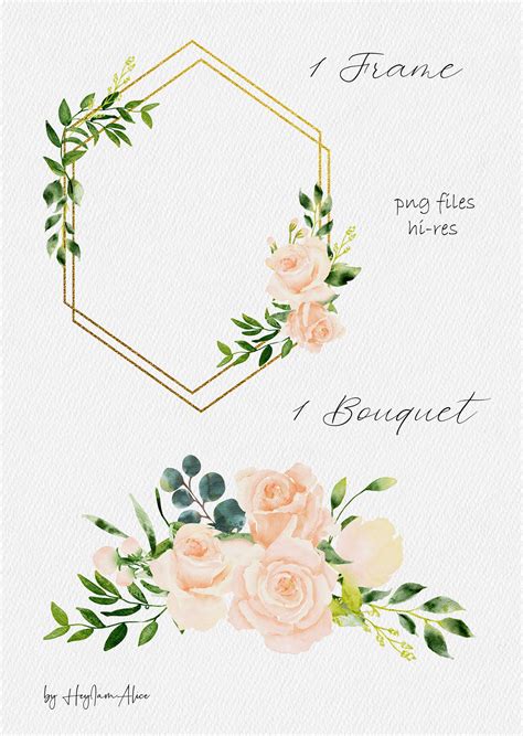 Free Watercolor Floral Border Clipart