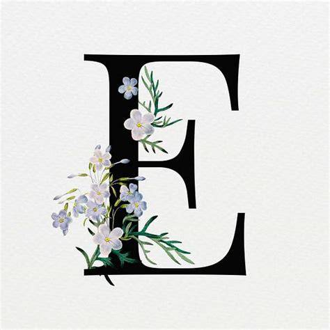 Letter E Floral Images | Free Vectors, PNGs, Mockups & Backgrounds