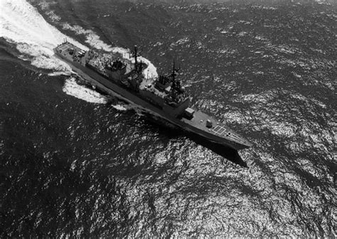 Aerial Starboard Bow View Of The Spruance Class Destroyer Uss Fife Dd