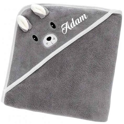 Cape De Bain B B Personnalis E Lapin Gris