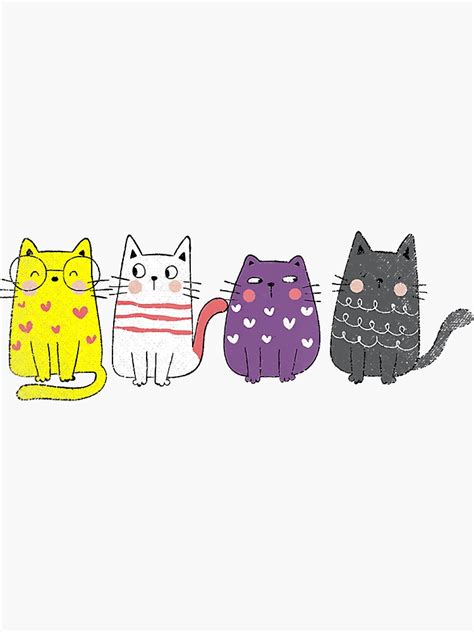 Cute Animal Cat T Non Binary Pride Agender Non Binary Sticker For