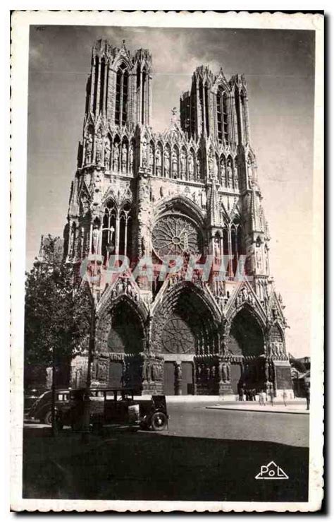 Carte Postale Ancienne Reims La Cathédrale Manuskript