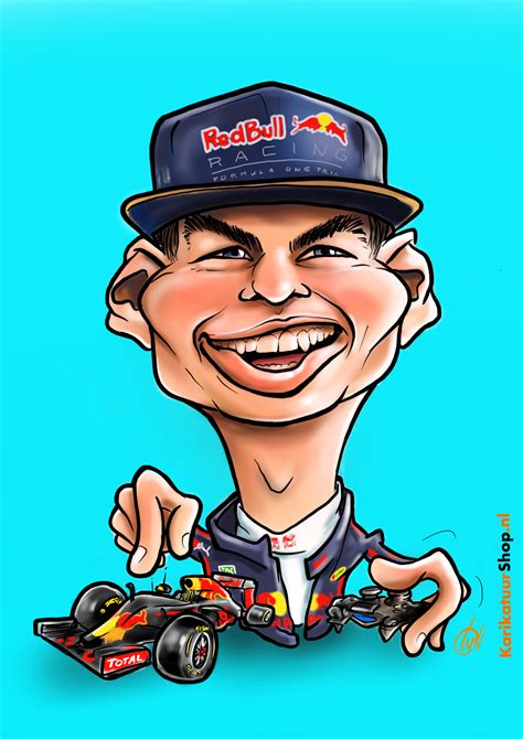 Max Verstappen Caricature