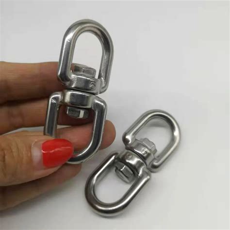 Pcs M Stainless Steel Double End Eye Swivel Hook Shackle In