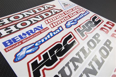 Honda Racing Universal Logo Decals Kit Moto