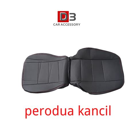 Perodua Kancil Seat Cover Leather Full Set Front Rear Black Red Line