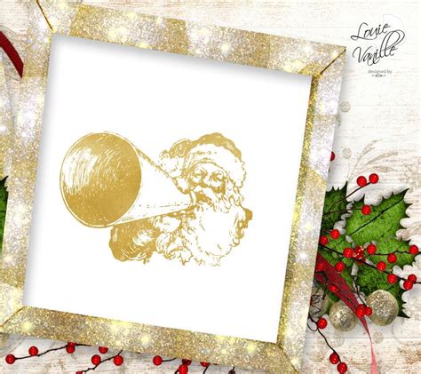 Golden Christmas Clip Art Transparent Christmas Clip Art Etsy