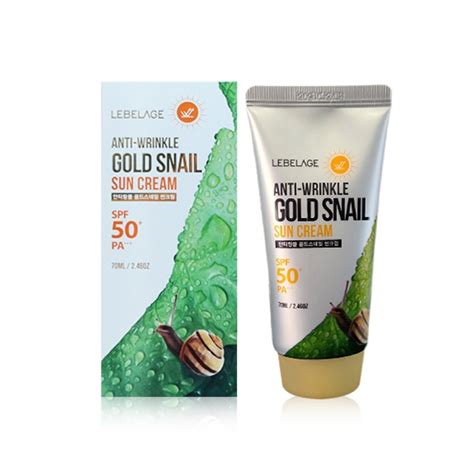 LEBELAGE Anti Wrinkle Gold Snail Sun Cream SPF50 PA 70ml EOS Myanmar