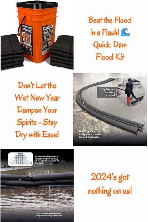 Quick Dam Grab Go Flood Kit Includes 10 5 Ft Flood Barriers In