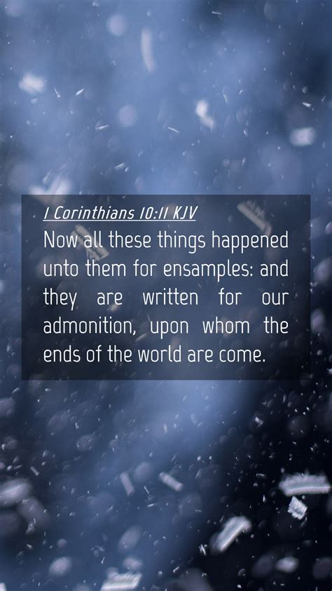 1 Corinthians 10 11 Kjv Mobile Phone Wallpaper Now All These Things