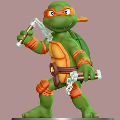 Michelangelo - Teenage Mutant Ninja Turtles 3D Model by lovemodel