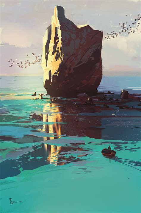 Lonely Rock By Amir Zand Rspecart