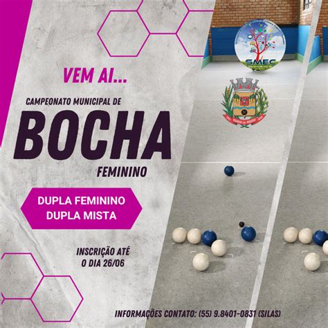 Notícia VEM AI CAMPEONATO MUNICIPAL DE BOCHA FEMININO Prefeitura