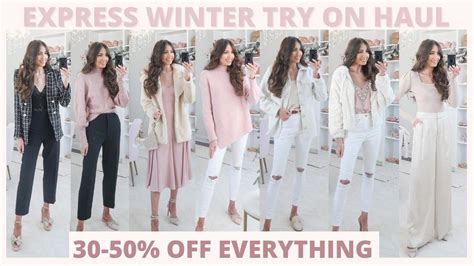 Express Sale Winter Try On Haul Chic Winter Outfit Ideas Youtube