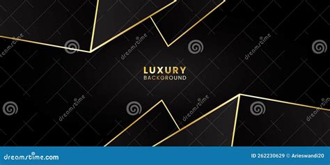 Abstract Black And Gold Geometric Background Vector Illustration