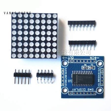 Matryca LED 8x8 Czerwony Ze Sterownikiem MAX7219 Do Arduino