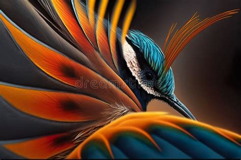 Bird of Paradise. Amazing Colors of Bird of Paradise Stock Illustration - Illustration of ...