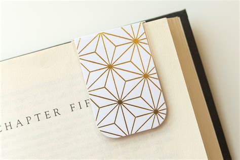 Gold Metallic Bookmark Magnetic Bookmark Laminated Bookmark Gold