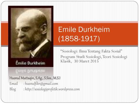 Teori Pendidikan Emile Durkheim Ian Parr