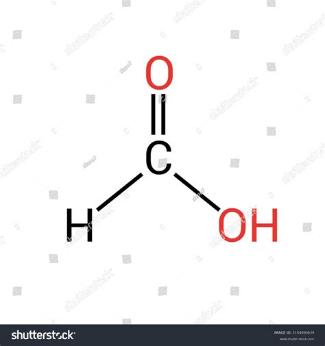 Chemical Structure Formic Acid Ch2o2 Stock Vector Royalty Free 2144890639 Shutterstock