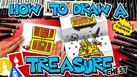 How To Draw A Treasure Chest Folding Surprise Art For Kids Hub