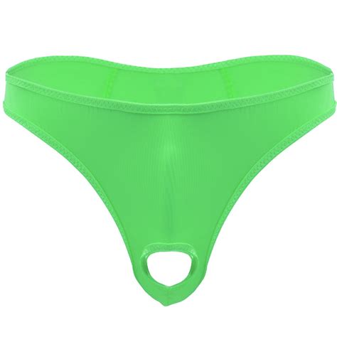 Sexy Men Lingerie Penis Hole Underwear Micro Thong Bikini Briefs G String Bikini EBay